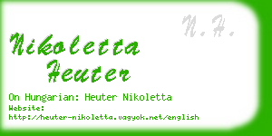 nikoletta heuter business card